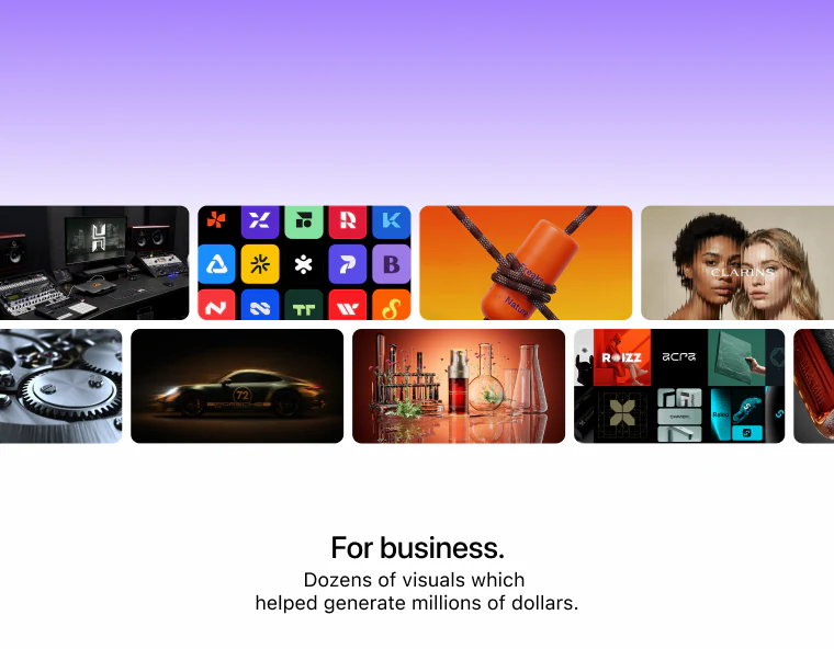 Full-width gallery of Fevral Design projects